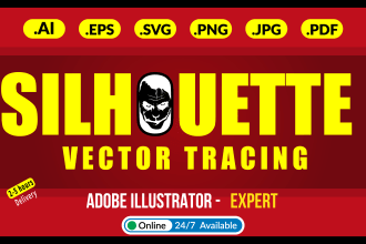 awesome vector silhouette, silhouette logo in ai, pdf, eps png, jpg, svg