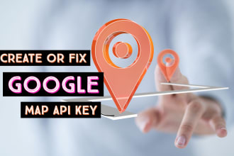 create or fix google map API key from map console