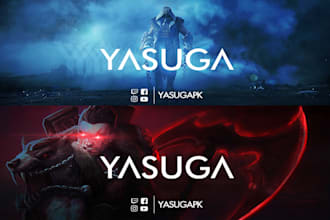 design professional gaming banners, covers or template for youtube and facebook
