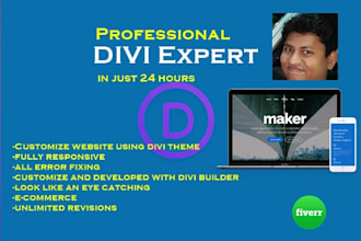 design wordpress website using divi theme and divi builder
