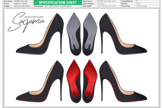 create heels shoes, flats footwear women design