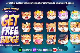 create emotes and sub badges for twitch, youtube, discord