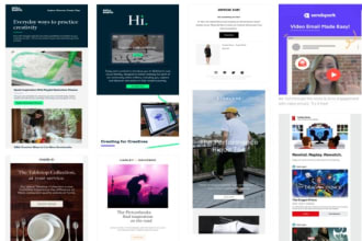 design responsive html email template, newsletter, mailchimp, sendgrid templates