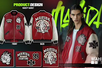 create jacket, hoodie, and fashion techpack for brand, manufacturing production