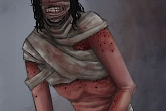 do monster and creature concept art for games or movies