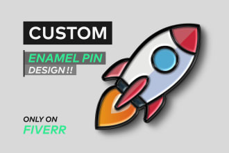 make a custom vector enamel pin design