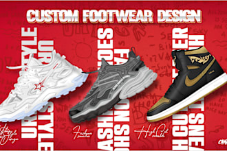 create shoe, footwear, sneaker design for brand, manufacturer