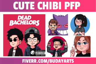 draw your cute chibi anime pfp icon illustration