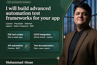 create test automation scripts for web, mobile, and API applications