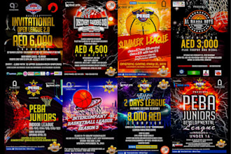 design basketball poster and other sports