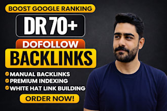 create DR 70plus permanent dofollow homepage backlinks