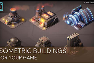 do a custom isometric 2d 3d building design for your game project