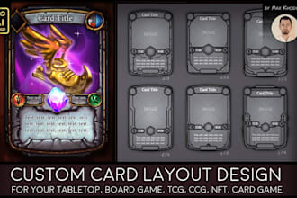 do a custom card layout design for your board game