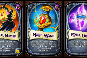 do a card design for your tabletop trading card game pm before placing order