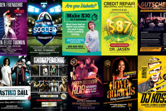 design a beautiful flyer, poster or brochure