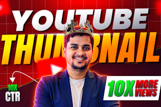 design eye catching youtube video thumbnail, facebook, and instagram thumbnails