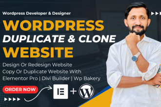 design clone copy or duplicate wordpress website by elementor pro