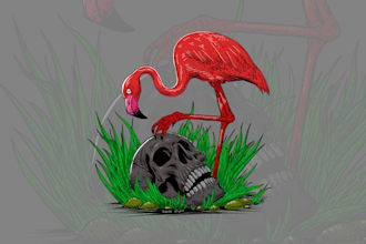 draw vintage illustration for tshirt design