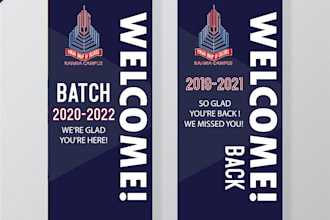 design creative roll up banners or retractable standees