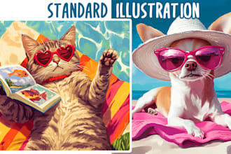make custom pet portraits, painted with love