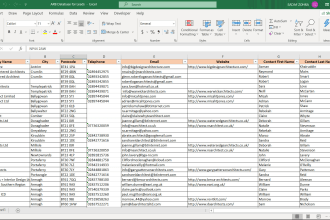 transfer data from any website to excel sheets in 24 hours