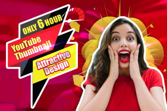 design eye catchy premium custom attractive youtube thumbnail in 6hrs