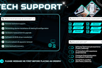 provide remote technical support for your computer