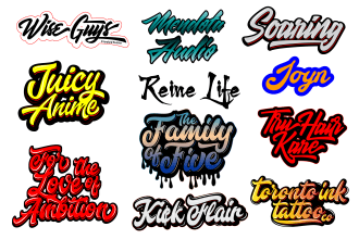 design trendy typographic, street wear clothing fashion logo