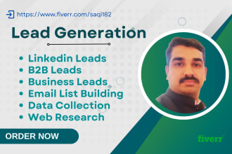 do linkedin lead generation, email list building, and data entry