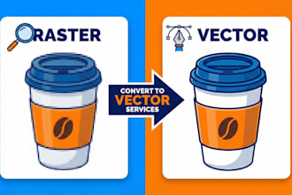 vectorize, redraw your logo or image to high quality