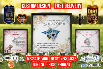 do attractive pod jewelry design and message card design