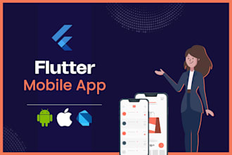 develop android and ios mobile app using flutter
