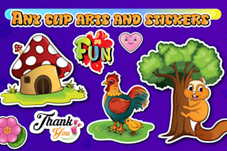 draw attractive clip arts and stickers