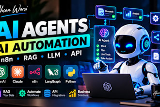 build custom ai agents, rag, agentic ai automation, n8n workflows and ai system