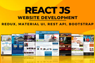 create a front end website using react, redux, and bootstrap