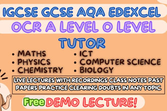 tutor igcse gcse aqa edexcel ocr a level maths physics ict chemistry