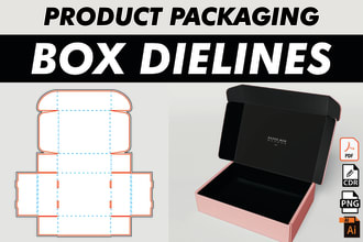 do product packaging design box dieline cutline