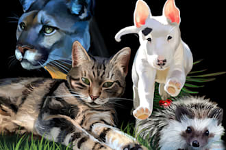 create a realistic animal drawing for you
