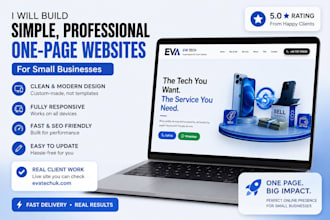 design and develop a one page business website
