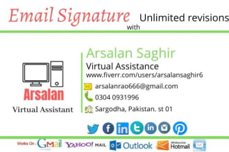 create clickable HTML email signature