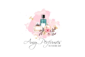 create feminine watercolor hand drawn logo