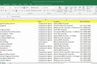 find emails, list address, excel data entry, , data scraping