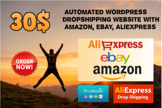 create profitable automated alidropship,aliexpress,amazon dropshipping website