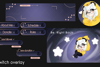create cute customized twitch overlay
