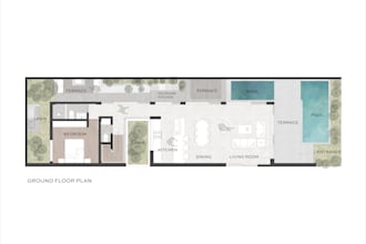 create architectural blueprint for small homes