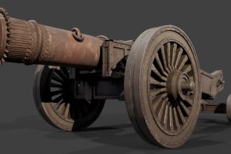 create 3d game props character inorganic for your business