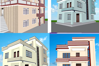 illustrate exterior home coloring decoration