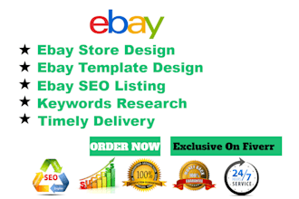 do ebay SEO products listing with html template design