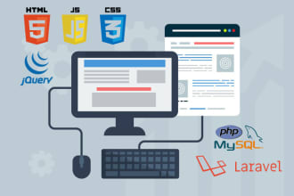 do web programming using html5, css3, js, vue js, nuxt js