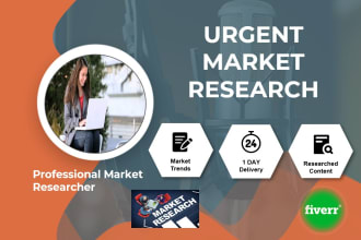 do urgent market research, web research, and reports